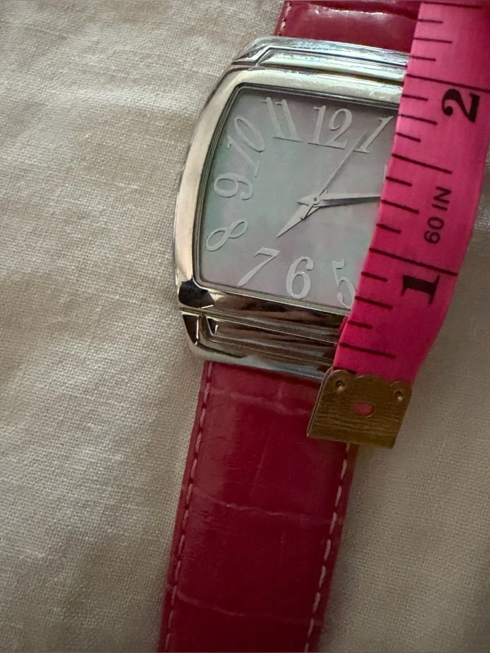 Honora Pink Mother of Pearl Stainless Steel Leather Quartz Analog Women’s Watch